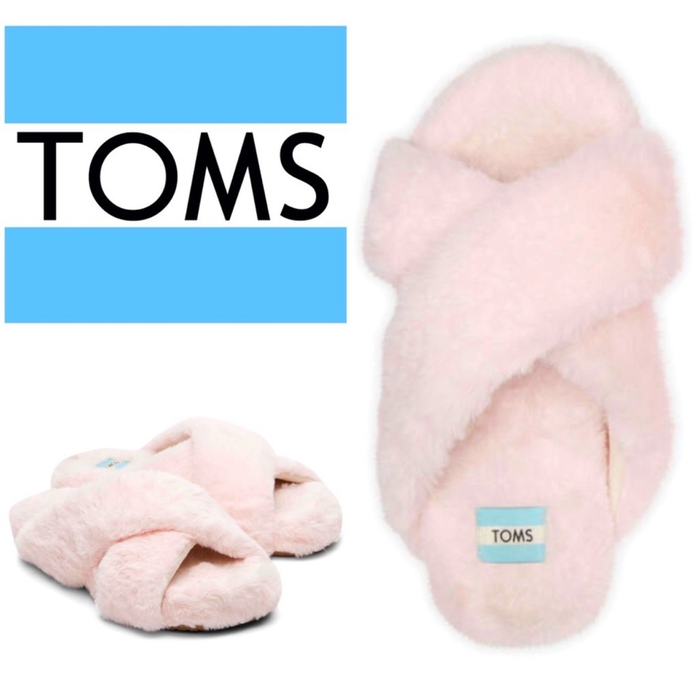 Toms fuzzy slippers